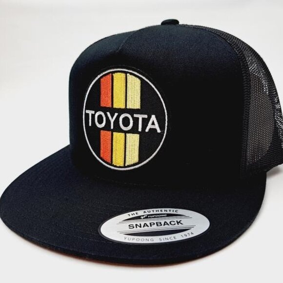 Accessories - Toyota Retro Vintage Style TRD Pro 70s Embroidered Patch Flat Bill Trucker Hat